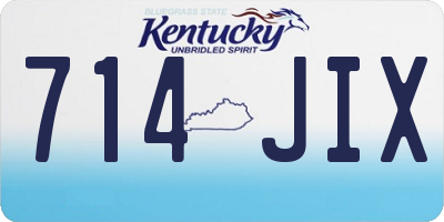 KY license plate 714JIX