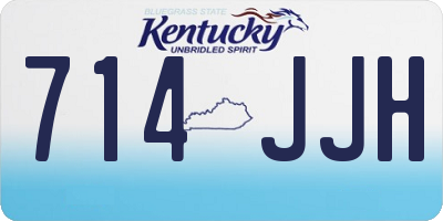 KY license plate 714JJH
