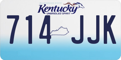 KY license plate 714JJK