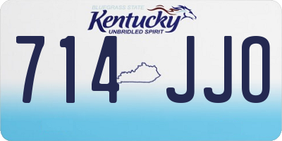 KY license plate 714JJO