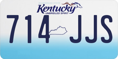 KY license plate 714JJS