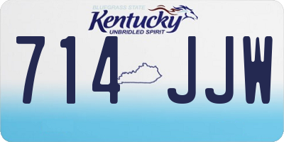 KY license plate 714JJW