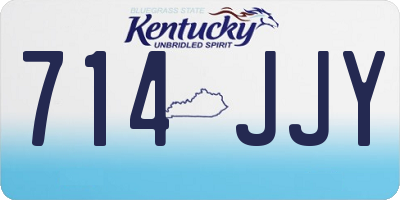 KY license plate 714JJY