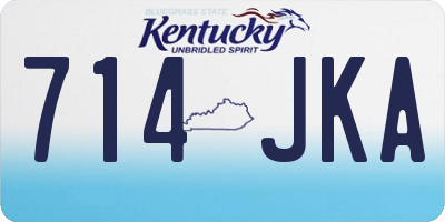 KY license plate 714JKA