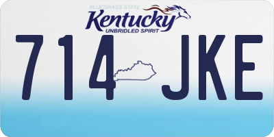 KY license plate 714JKE