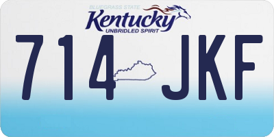 KY license plate 714JKF