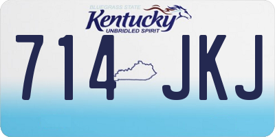 KY license plate 714JKJ
