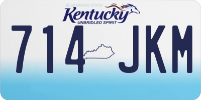 KY license plate 714JKM