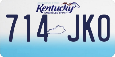 KY license plate 714JKO