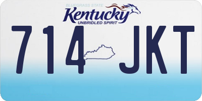 KY license plate 714JKT