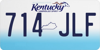 KY license plate 714JLF