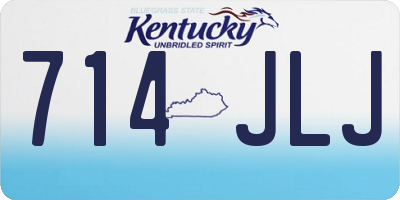 KY license plate 714JLJ