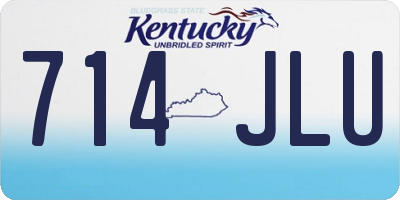 KY license plate 714JLU