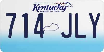 KY license plate 714JLY