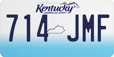 KY license plate 714JMF