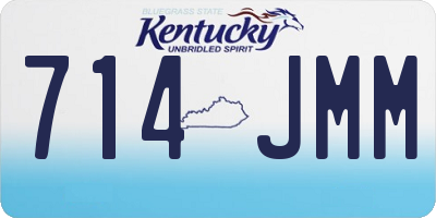 KY license plate 714JMM