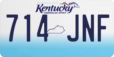 KY license plate 714JNF