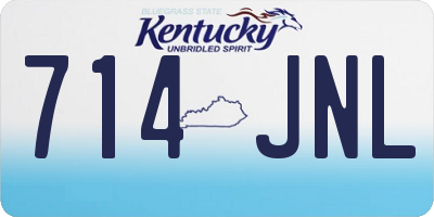 KY license plate 714JNL