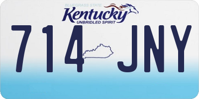 KY license plate 714JNY