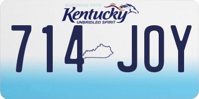 KY license plate 714JOY