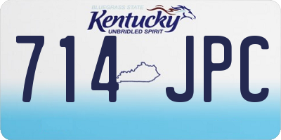 KY license plate 714JPC