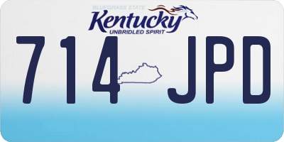 KY license plate 714JPD