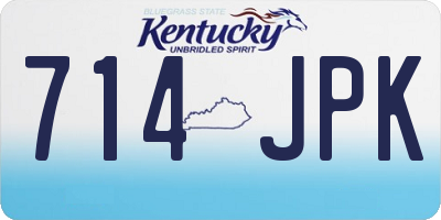 KY license plate 714JPK