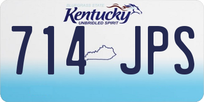 KY license plate 714JPS