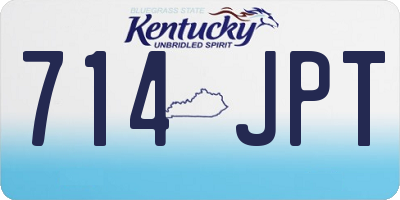 KY license plate 714JPT