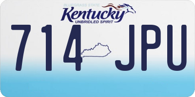 KY license plate 714JPU