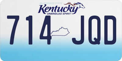 KY license plate 714JQD