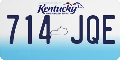 KY license plate 714JQE