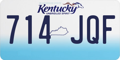 KY license plate 714JQF