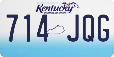 KY license plate 714JQG