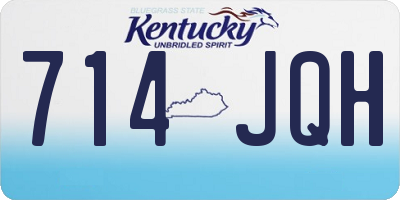 KY license plate 714JQH