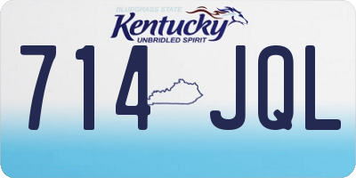 KY license plate 714JQL