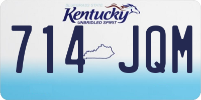 KY license plate 714JQM