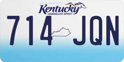 KY license plate 714JQN