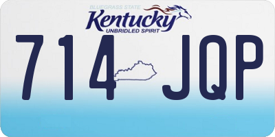 KY license plate 714JQP