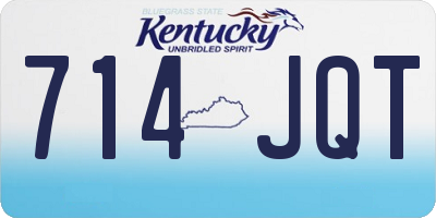 KY license plate 714JQT