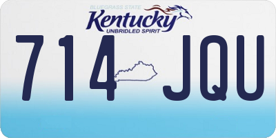 KY license plate 714JQU