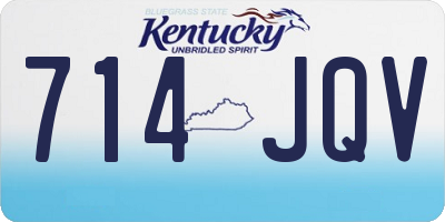 KY license plate 714JQV