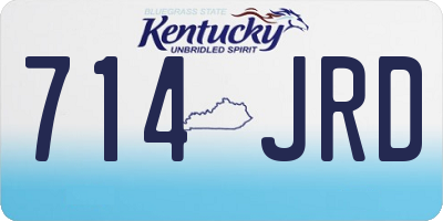 KY license plate 714JRD