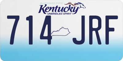 KY license plate 714JRF