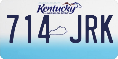 KY license plate 714JRK