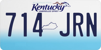 KY license plate 714JRN