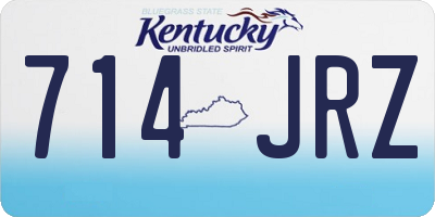 KY license plate 714JRZ