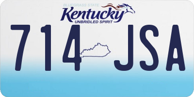 KY license plate 714JSA