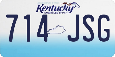 KY license plate 714JSG