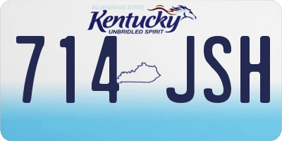 KY license plate 714JSH